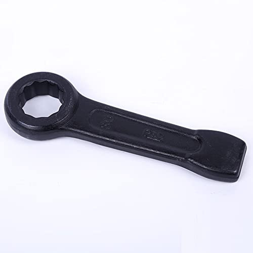 50MM 1Pcs Slogging Ring Spanner Set, Metric Single Ring Flat Spanner Box End Wrench 24-51mm for Hex Head Bolt Train Tube Extension Tool