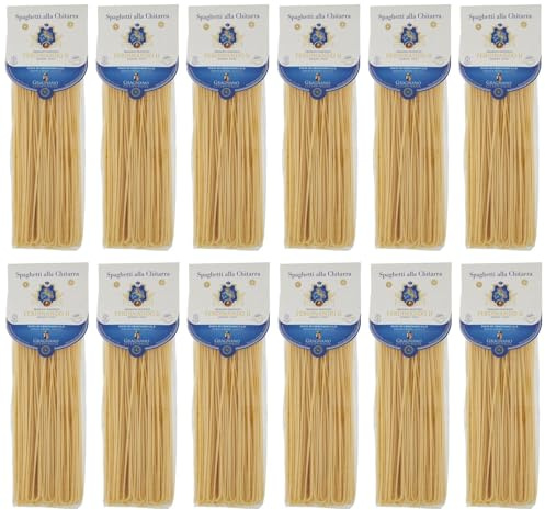 12er-Pack Pastificio Ferdinando II Spaghetti alla Chitarra Pasta di Gragnano I.G.P.,Nudeln aus Hartweizengrieß 500g