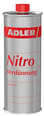 Nitro-Verdünnung 1 Liter Aromatenfrei - Hochwertiger Nitroverdünner, Universalverdünnung, Pinselreiniger