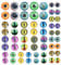 CHGCRAFT 60Pcs 30Styles Dragon Eyes Glass Cabochon Luminous Cat Eyes Glass Cabochons Glow in The Dark Animal Eyes Flatbacks for Art Props DIY Craft Making, 16/20/25mm