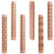 CDIYTOOL Mattarello in legno, con struttura in legno, mattarello in rilievo, mattarello per fondente, rullo in argilla polimerica, strumenti per ceramica (6 pezzi)