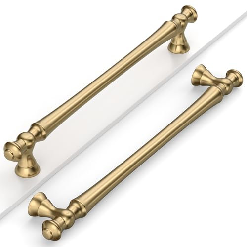 Coinkoly 10 Pack Champagne Bronze Cabinet Pulls 192MM Hole Centers Kitchen Cabinet Handles Drawer Handles UK0001