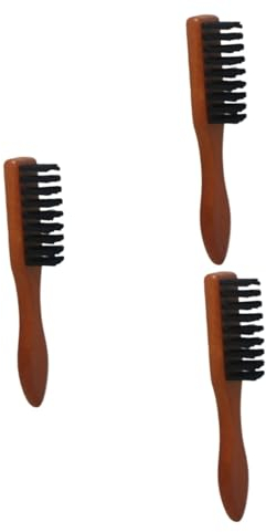 FRCOLOR 3pcs Retro Wooden Hair Brush for Men Beard and Facial Brush Safe for Cleaning Broken Hair