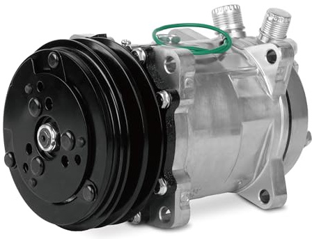 CARSTECH Universal A/C Kompressor mit schwarzem 2PK Kupplungssand SD 508 Stil 5H14 R134A Keilriemen 12 V