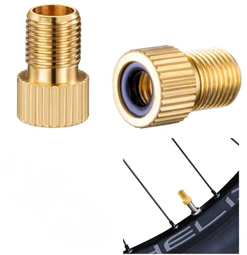 Universaler Fahrradventil-Adapter: Schlüsselanhänger, Französischer und Englischer Ventil-Konverter für Schrader und Presta, inkl. DV, Dunlop und AV-Autoventil