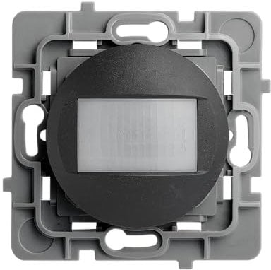 DEBFLEX - Casual Evo - Interruptor Automático con Detección de Movimiento 10A - Compatible con LED - Práctico y Económico - Soporte Metálico - Para Instalación Empotrada - Negro