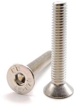 Vis M6x35 mm Tête Fraisée BTR en acier INOX A2 | Ø 6x35 mm - M6 x 35mm | Vis FHC à 6 pans creux (clé allen) ISO 10642 / DIN 7991 | Vis inoxydable A2 (V2A/304) : LOT DE 10 Pcs - Premium Fixation