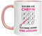 Lustige Tasse mit Spruch | Ich bin die Chefin, ich finde immer eine Lösung | Mit Tic Tac Toe-Motiv | Geschenkidee für den Bossin | Kaffeebecher 330 ml - Geschenk