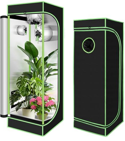 Vigevee Growzelt, 40x40x120cm Indoor Grow Tent, 600D Oxford Lichtdicht und Wasserdicht Growschrank, mit Beobachtungsfenster, für Pflanzen wachsen Raum