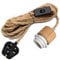 WPQIUZS Hemp Rope Plug in Pendant Lighting Cord, Wood E26/E27 Lamp Holder with Switch, Plug in Ceiling Light, Industrial Hanging Rope Light Fitting, Suitable for DIY Wall Lamps, Floor Lamps