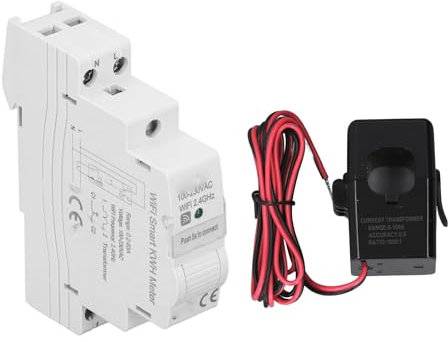 Mavaol Real Time Energy Monitor Power Usage Tracker Voltage Current KWH App Control Compact Design for Home Pool Pump Water Heater RV