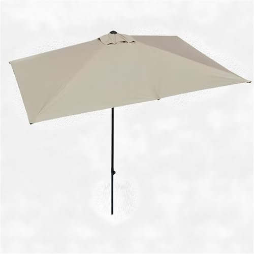 XUQQU Media Sombrilla, Sombrilla De Balcón Rectangular 2,50 M para Espacios Pequeños, Sombrilla De Jardín para Colocar contra Una Pared, Porche O Ventana(Khaki)