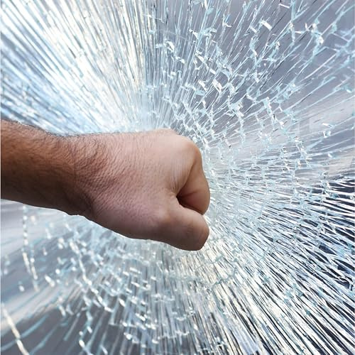 Homewell Anti Einbruch Fensterfolie Blickdicht - Sicherheitsfolie Fenster Einbruchschutz und Splitterschutzfolie - Hitzeschutz Sichtschutzfolie 75x300 cm