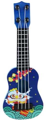 TOBBOMEY Kleiner Gitarren Ukulele Modell Kinder Dekorative Kleiner Gitarre Aus Sicherem Material Realistisches Spielzeug Für Puppenhaus Wohnzimmer Und Schlafzimmerschmuck