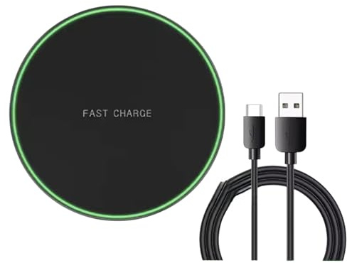 30W Fast Induction Wireless Charger with USB-C Cable, Fast Charging Pad with LED,