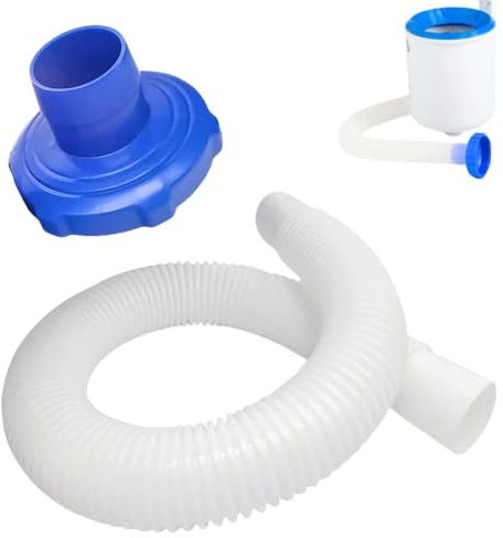25016 Tuyau Skimmer Set 70cm avec Adaptateur | Tuyau de Remplacement pour Skimmer Piscine Hors Sol, Adaptateur B Compatible avec Skimmer de Surface
