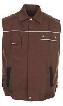 Planam Größe XXXL Herren Canvas 320 Weste braun schwarz Modell 2166