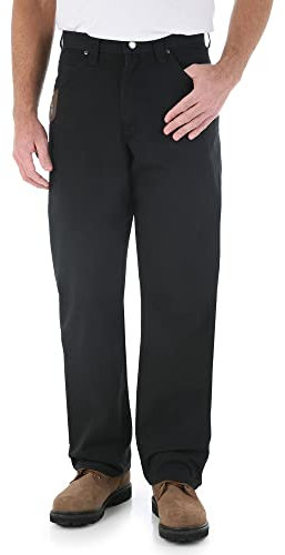 Wrangler Riggs Workwear Men's Ripstop Carpenter Jean, Black, 31W x 34L