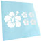 Kiwistar - Autoaufkleber - Weiß - 10x10cm Hibiskus Blütenset Aufkleber für Auto, Laptop, Fahrrad, LKW, Motorrad mehrfarbig JDM Decal Racing