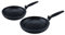 Silex Italia PADELLE SALVASPAZIO Platzsparende Pfannen, Material: Metall Bakelite, Schwarz, Set, 2