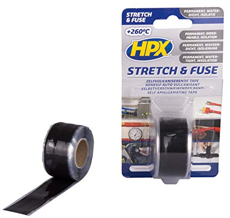 Ruban adhésif auto-vulcanisant noir Stretch & Fuse 3m x 25mm HPX- SZ2503
