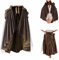 BLESSUME Mittelalterlicher Cape Steampunk Damen Viktorianischer Rüschenrock (Oliver Grün)