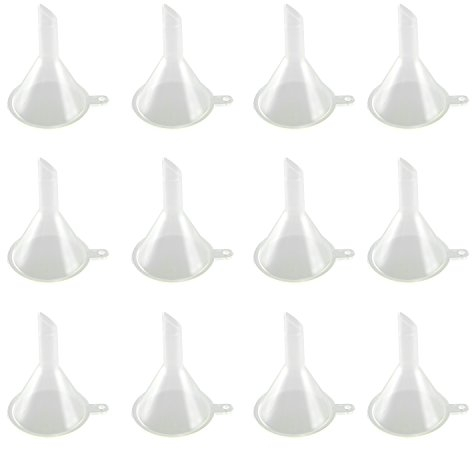 Honbay 30PCS Mini Plastic Funnels for Lab Liquid Essential Oils Blend Sand Art Perfume Craft Spice etc (Round Edge)