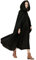 JLTPH Damen Herbst Winter Maxi Lose Umhang mit Kapuze Mantel Poncho Kap Strickpulli Longstrickjacke Trenchcoat Outwear（Schwarz，XL