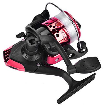 carretes de Pesca,Moulinet de pêche, Moulinets de Pêche d’Eau Salée Mer Pêche Moulinets Rapport de Vitesse: 5,1:1 Placage Léger Moulinet de Pêche Tackle Accessoire(Rouge)