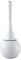 Ronghai Modern Toilet Brush & Holder, Stainless Steel Bowl Base ABS Handle Detachable Toilet Cleaning Set (White)