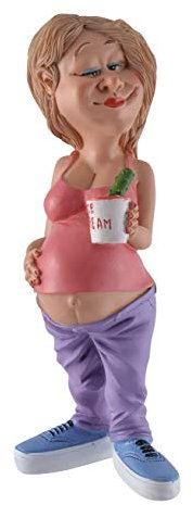 VOGLER Joh. Vogler GmbH Funny Life Figur Schwangere mit Gurkenkaffee Geschenkidee Schwanger Geburt