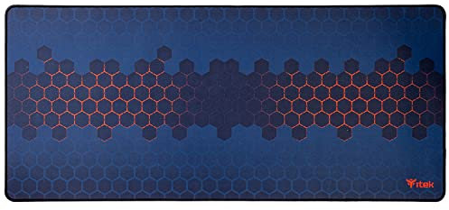 Itek Titolo: E1 Tappetino per Mouse Gaming, XXL, 900x400x3mm, Massima Precisione, Lavabile, Antiscivolo, Antiabrasione, Materiali Premium - Nero Rosso