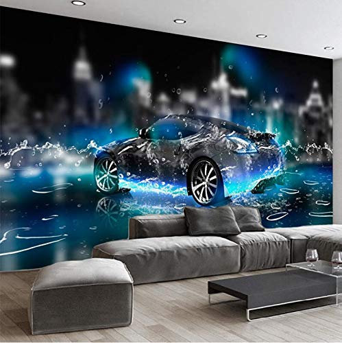 Papier peint 3D moderne Cool Sport voiture photo murales murales salon chambre enfant papier peint enfants dessin animé 3D décor mural, 300 × 210 cm