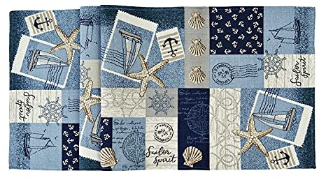 Sander Gobelins Sailor Patch maritim buntgewebt (Tischband ca. 20x96cm)