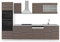 Vicco Küchenzeile R-Line, Edelgrau/Weiß/Weiß, 300 cm mit Hochschrank, ohne Arbeitsplatte