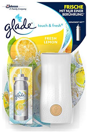 Glade Touch & Fresh (Brise One Touch) Halter inkl. Nachfüller, Fresh Lemon (Limone), 10 ml, Lufterfrischer WC Minispray
