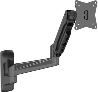 Wandhalterung für Bildschirme bis 81 cm (32 Zoll), Gasfeder, schwenkbar, vollständig verstellbar schwarz