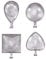 HEALLILY 48pcs DIY Silver Pendant Trays Bezel Pendant Trays with Glass Cabochons for Pendants Making Jewelry Making