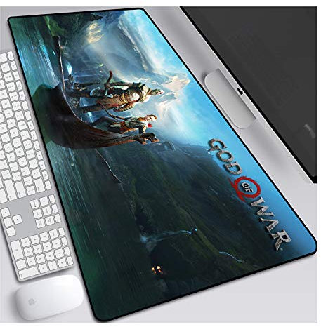 ITBT Mouse Mat God Of War Speed Gaming Mouse Mat Desk Pad, Large Size 700x300mm Smooth texture surface Mousepad for Office PC Keyboard and notebooks,E