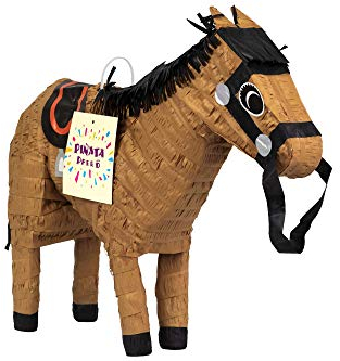 Pinata Geburtstag Pferd Für Jungen und Mädchen, Ideal zum Befüllen mit Süßigkeiten und Geschenken - Piñata für Kindergeburtstag Spiel, Geschenkidee, Party oder Hochzeit
