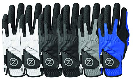 Zero Friction Herren Kompressions-Passform Linke Hand Universal-Passform Golfhandschuh 6 Packung, Einheitsgröße, Mehrfarbig