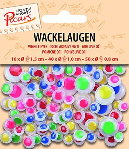 Picars 51008 Wackelaugen, bunt, kompakt