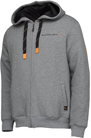 Savage Gear Classic Zip Hoodie Grey Melange - Angelpullover