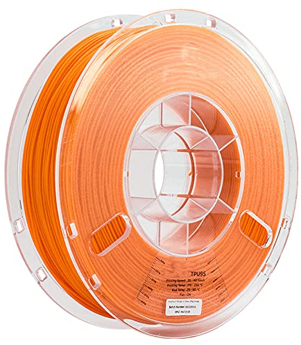 3D Printer Filament 2.85mm TPU 95A Material, Good Elasticity, Easy to Print, 750g Spool-Orange_2.85mm