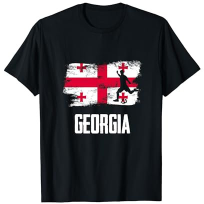 Georgia Flag Jersey Georgian Soccer Team Georgian T-Shirt