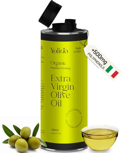 Organic Extra Virgin Olive Oil 500ml, Italian High Polyphenol Cold Pressed | Ancient Roots EVOO, Organic Early Harvest with 600+ mg/kg Polyphenols, Single Origin in Tuscany, Italy