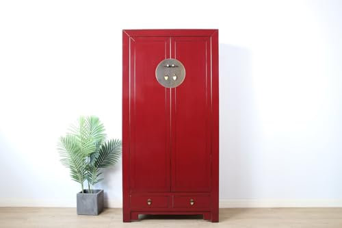 Yajutang Chinesischer Hochzeitsschrank Purpurrot RAL3004