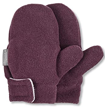 Sterntaler Unisex Kinder Fäustlinge mit Daumen aus Microfleece, mit Klettverschluss, Rosa, 3