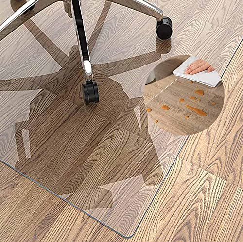YYDPSHH Brauch PVC Unterlage Schreibtischstuhl Bürostuhlunterlage Bodenschutzmatte Bürostuhl Unterlage 150×120 150×150 100×120 200×150 Clear Stuhlmatte für Teppichböden 1.5mm Bodenmatte Dauerhaft