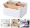 Bambus Tisch Organizer Desktop, 5 Fächer Holz Desktop Stift, Schreibtisch Organizer Weiß, Aufbewahrungsbox, Holz Desktop Fernbedienungshalter, Desktop Organizer für Kosmetika, Kleine GegenstäNde